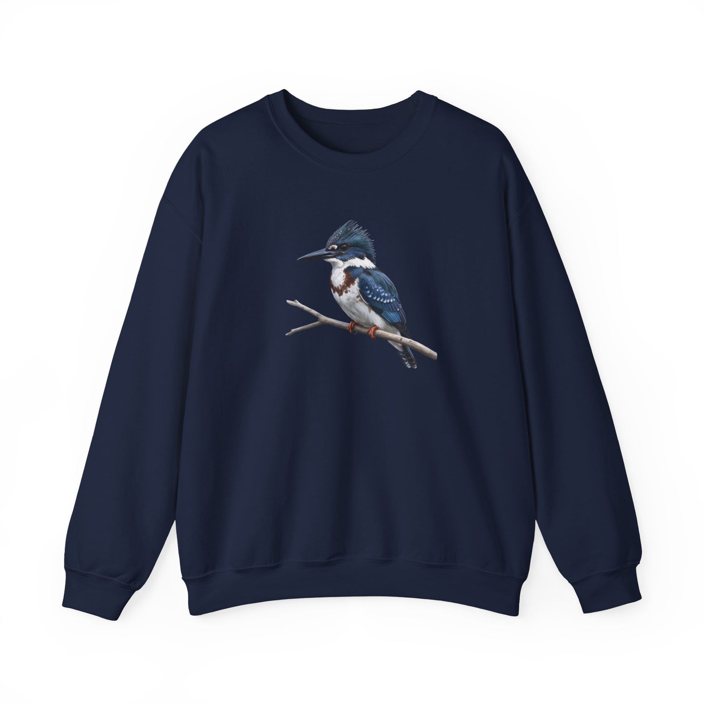 Belted Kingfisher Sweatshirt | Bird Watcher Crewneck | Unisex Songbird Gift for Bird Lovers