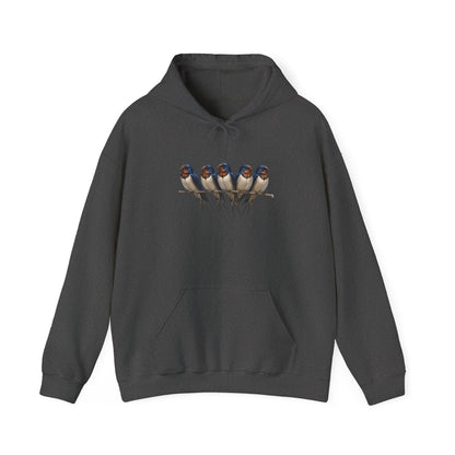 Barn Swallows on a Branch Hoodie Bird Lover & Bird Watcher | Unisex Sweater | Gift for Bird Lovers
