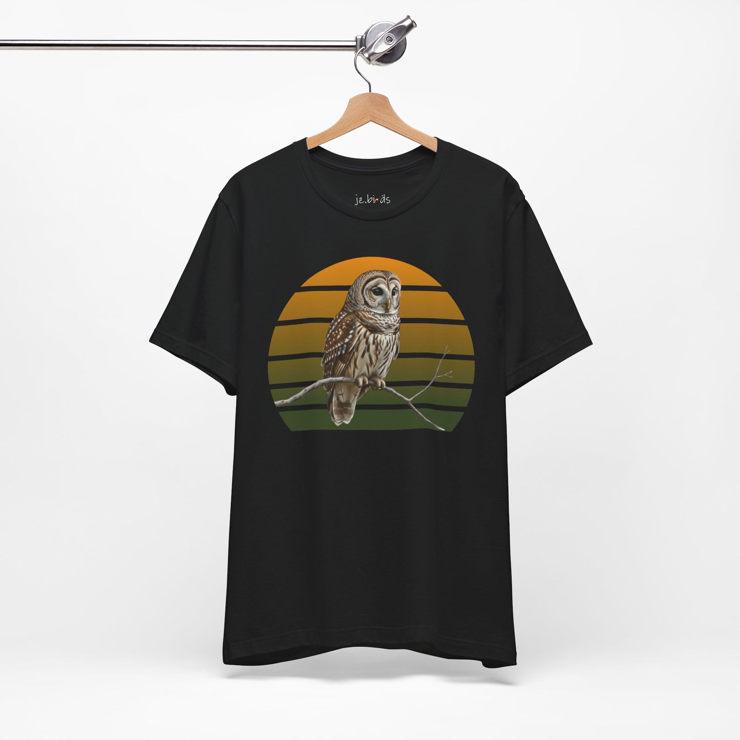 Barred Owl T-Shirt | Unisex Retail Fit Bird Lover Tee | Wildlife Birder Gift