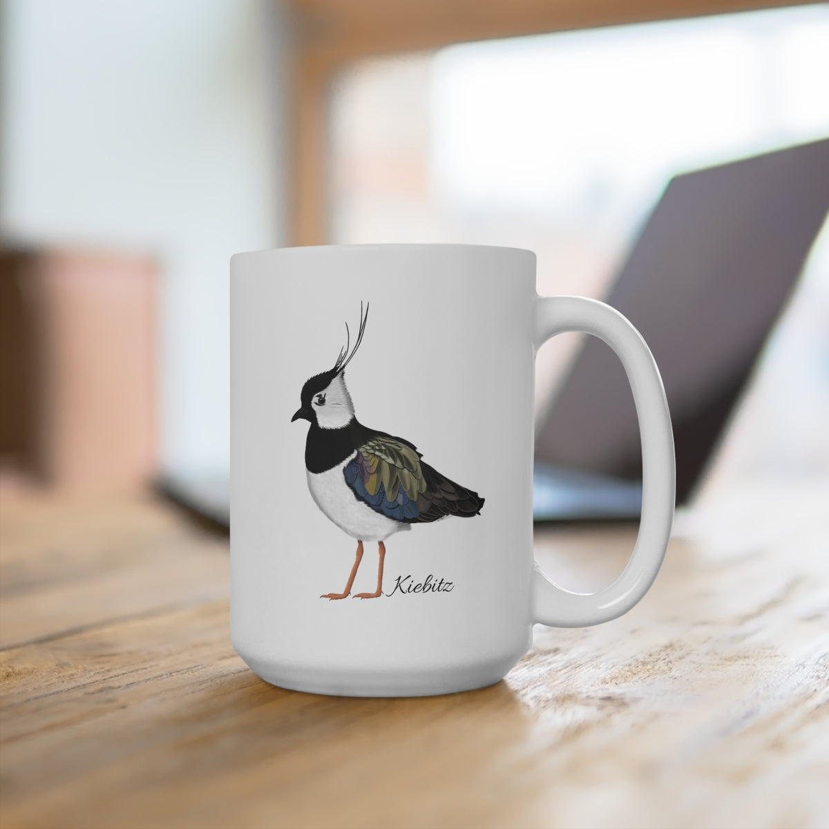 Kiebitz Keramik Tasse – Beidseitig bedruckte Vogel Tasse für Vogelbeobachter