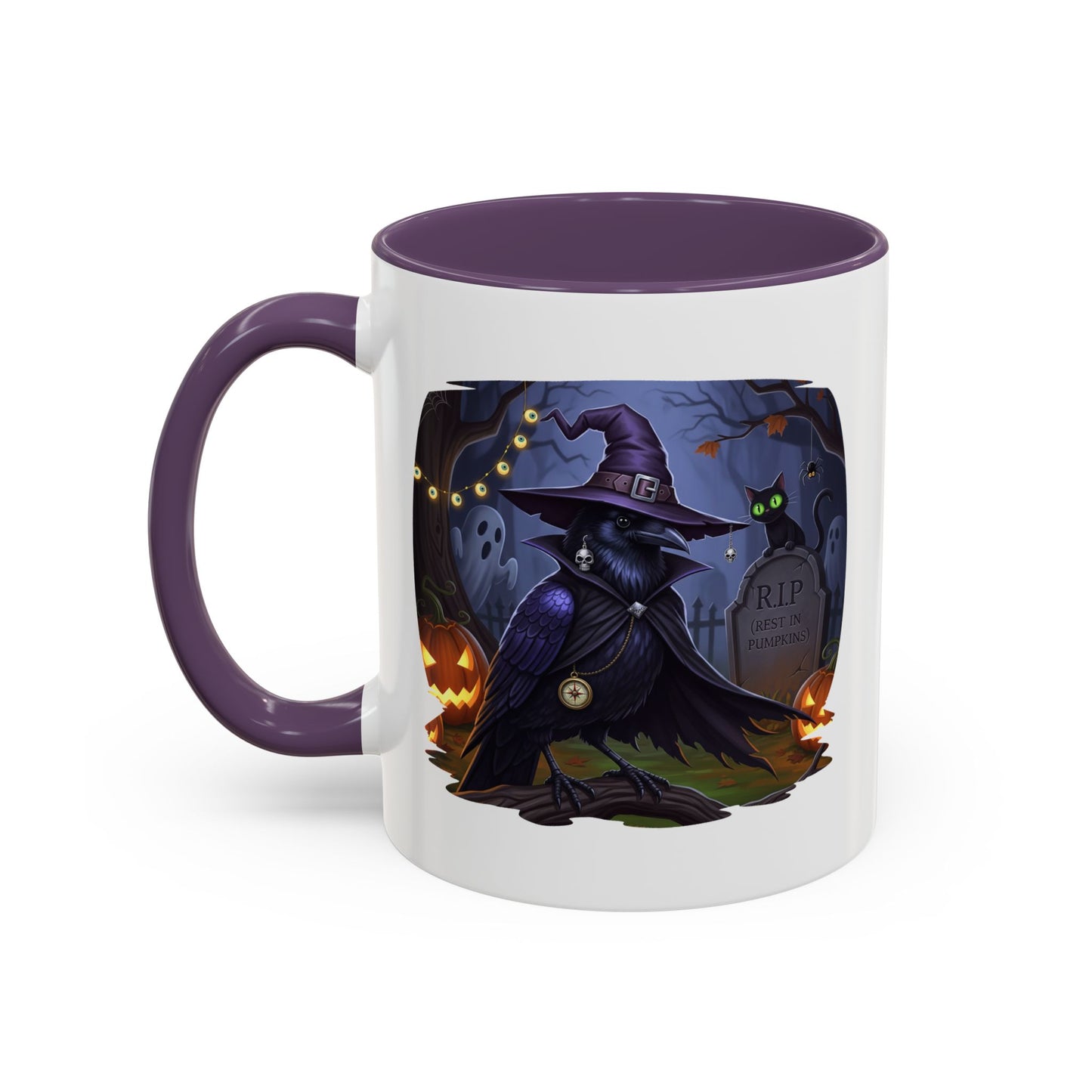 Black Crow Halloween Bird Mug - Perfect Bird Lover Gift for Spooky Season