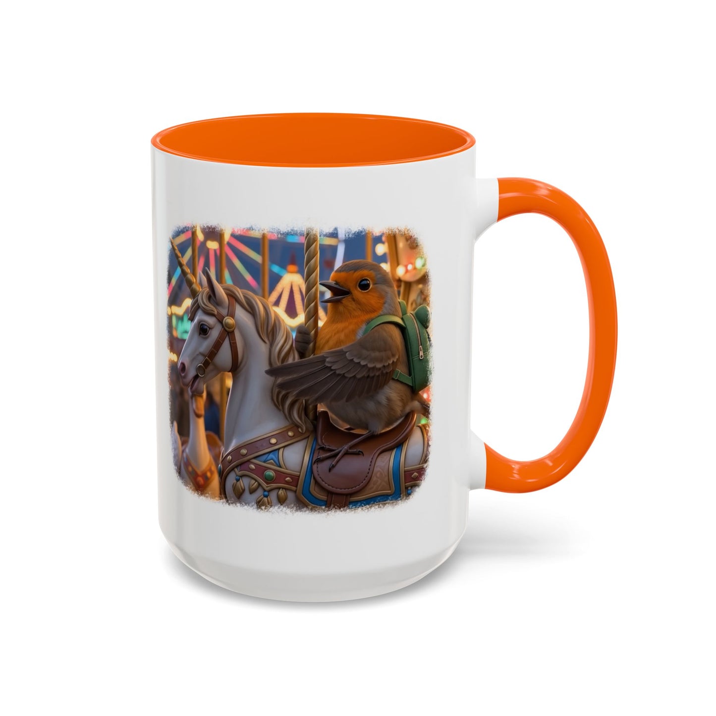 Robin Rosi Unicorn Carousel Premium Mug for Bird Lovers