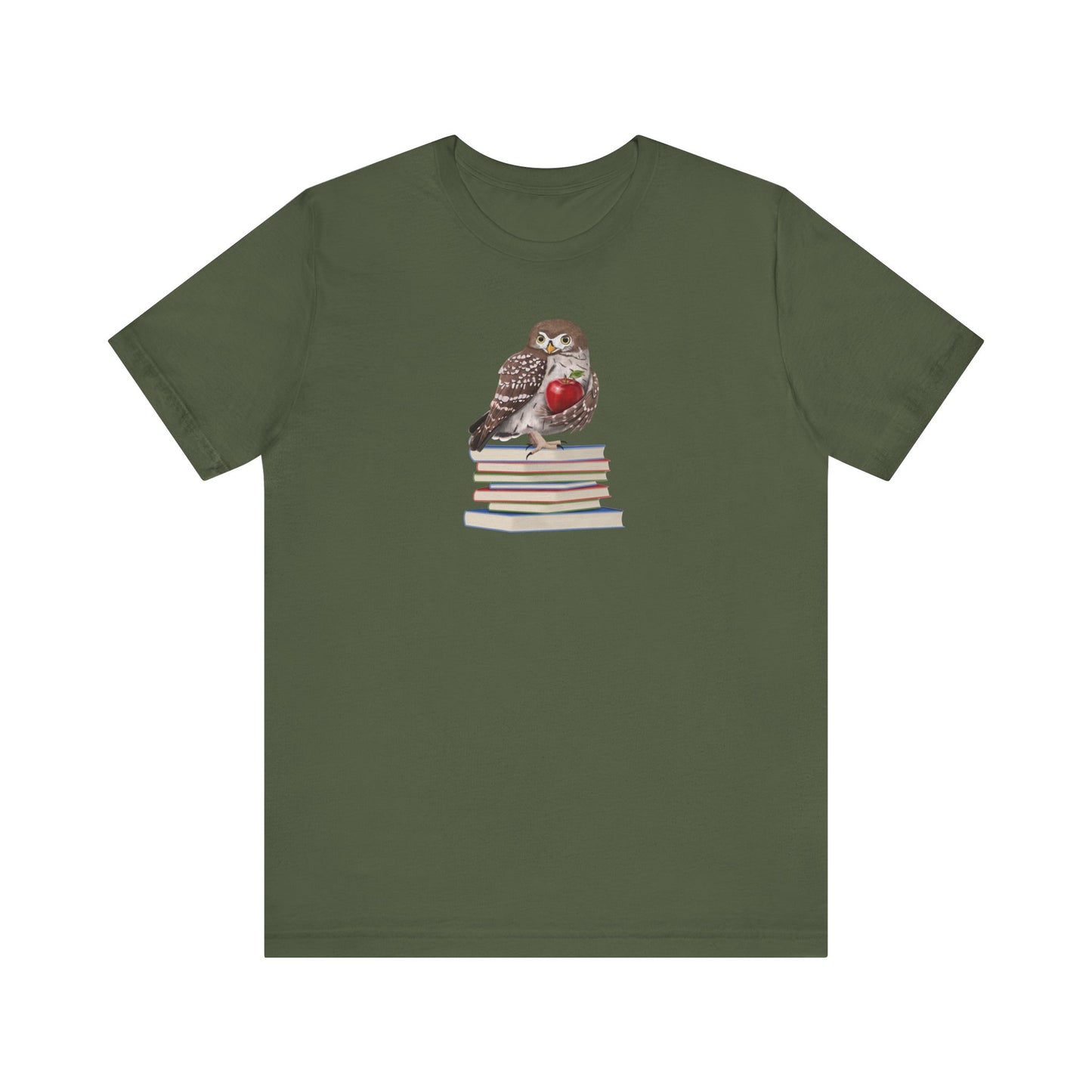 Cute Owl on Books Teacher Shirt – Back to School Apple Aesthetic