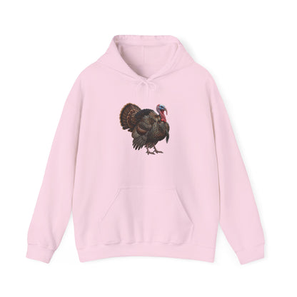 Thanksgiving Turkey Hoodie | Wild Turkey Bird Art Pullover | Cozy Fall Apparel