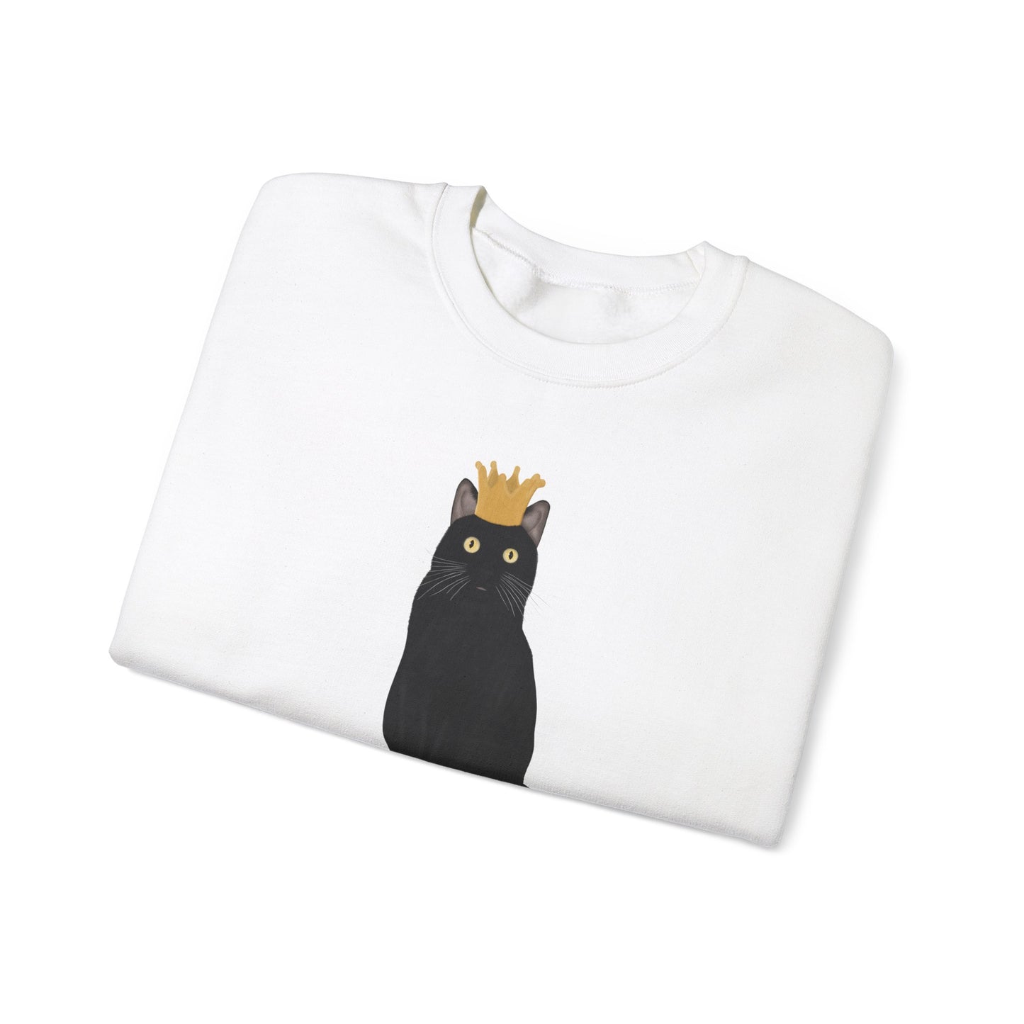 Black Cat with Crown Cat Lover Sweatshirt