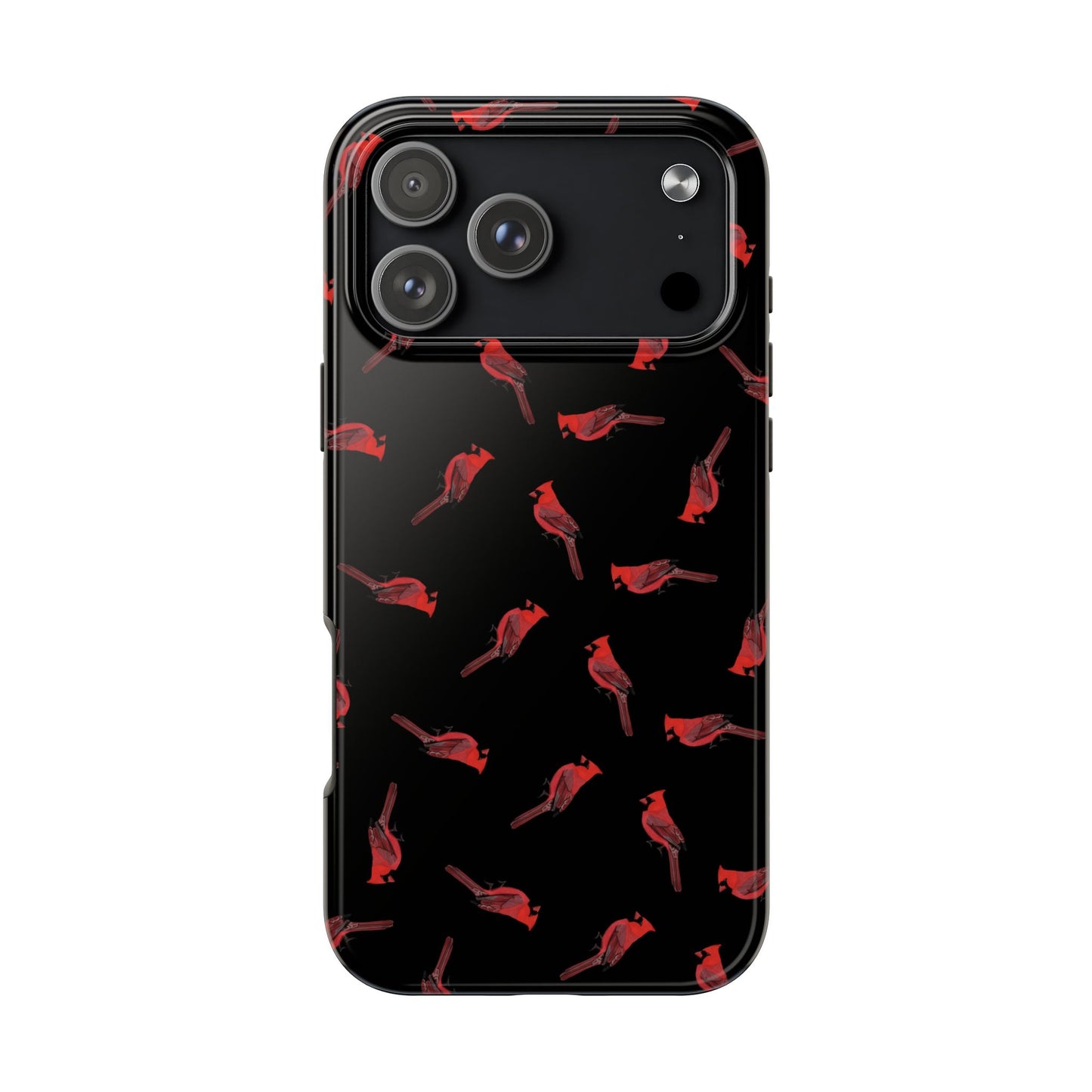 Cardinal iPhone Case Black – Premium Tough Phone Cover for Bird Lovers