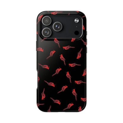 Cardinal iPhone Case Black – Premium Tough Phone Cover for Bird Lovers