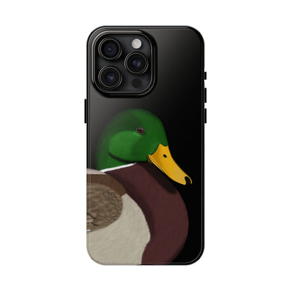 Mallard Bird Art Tough Phone Case Black