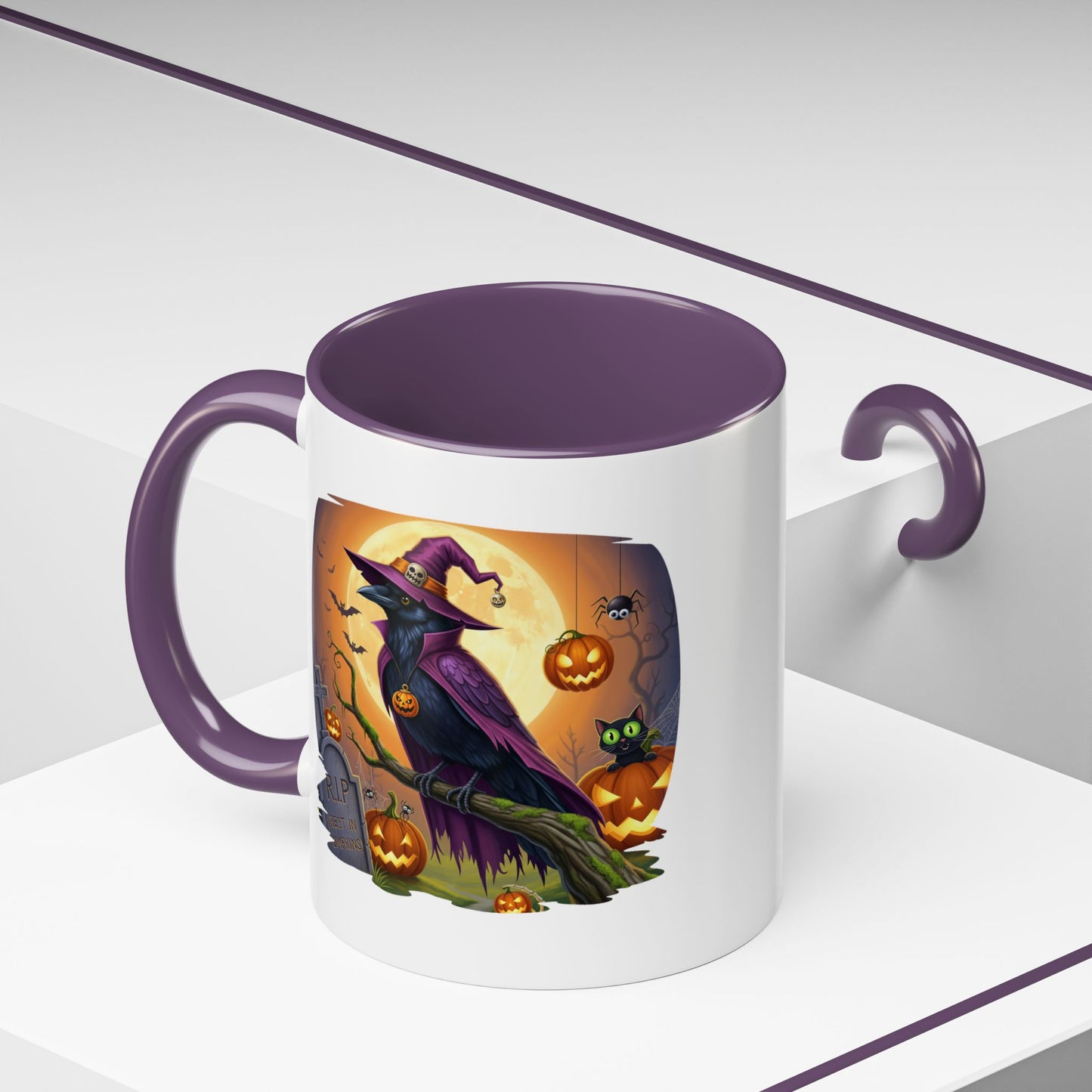 Black Raven Halloween Bird Mug - Perfect Bird Lover Gift for Spooky Season