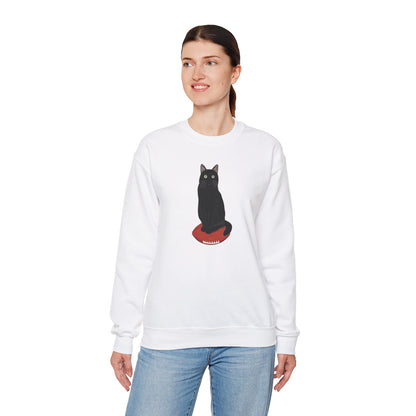 Black Cat with Football Cat Lover Sweatshirt