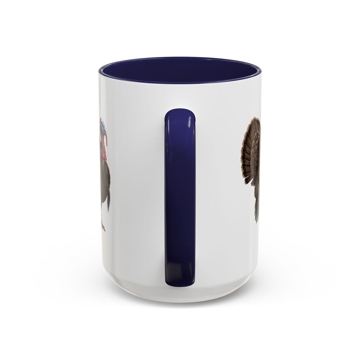 Thanksgiving Turkey Two-Tone Mug | Wild Turkey Bird Art Coffee Cup | Fall Gift