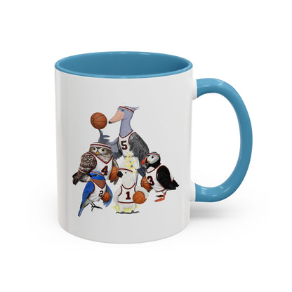 Funny Basketball Ceramic Bird Coffee Mug – Custom Gift for Bird Watchers