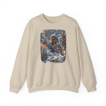 Premium Sweatshirt Rosi Rotkehlchen und die Lichterkette