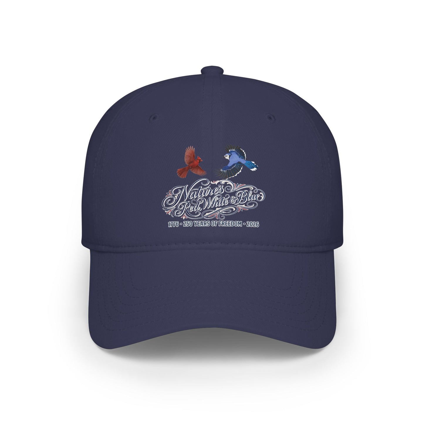 Nature's Red, White & Blue Baseball Cap | Blue Jay Cardinal USA 250 Edition | jz.birds