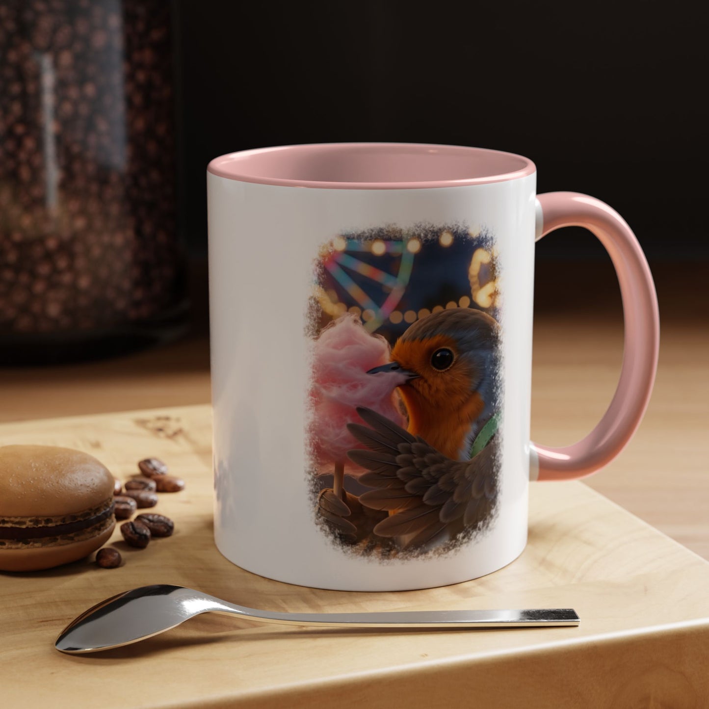 Robin Rosi Pink Cotton Candy Premium Mug for Bird Lovers