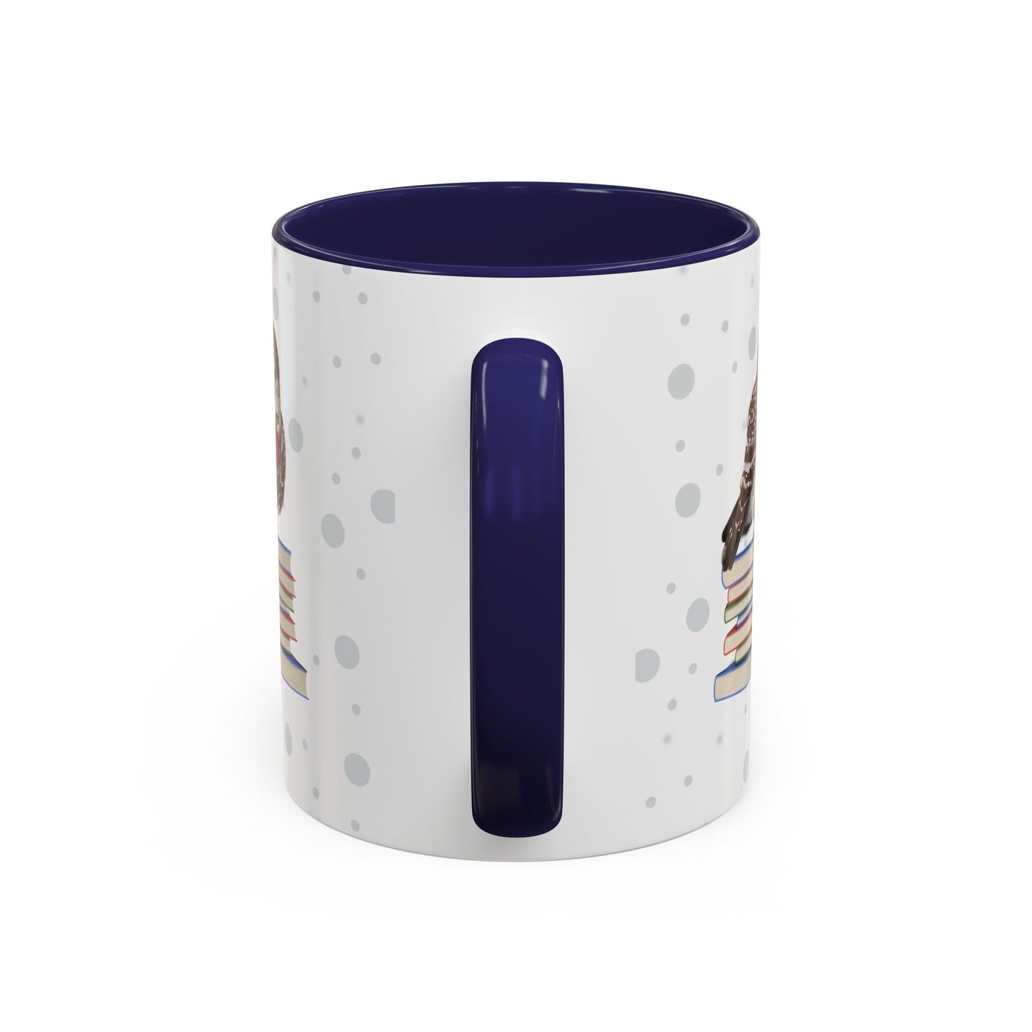 Cute Owl on Books Teacher Mug – Two-Tone Classroom Coffee Cup