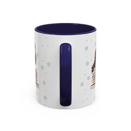 Cute Owl on Books Teacher Mug – Two-Tone Classroom Coffee Cup