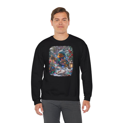 Premium Sweatshirt Rosi Rotkehlchen und die Lichterkette