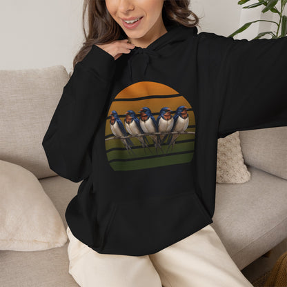 Barn Swallow Hoodie Bird Lover & Bird Watcher | Unisex Sweater | Gift for Bird Lovers