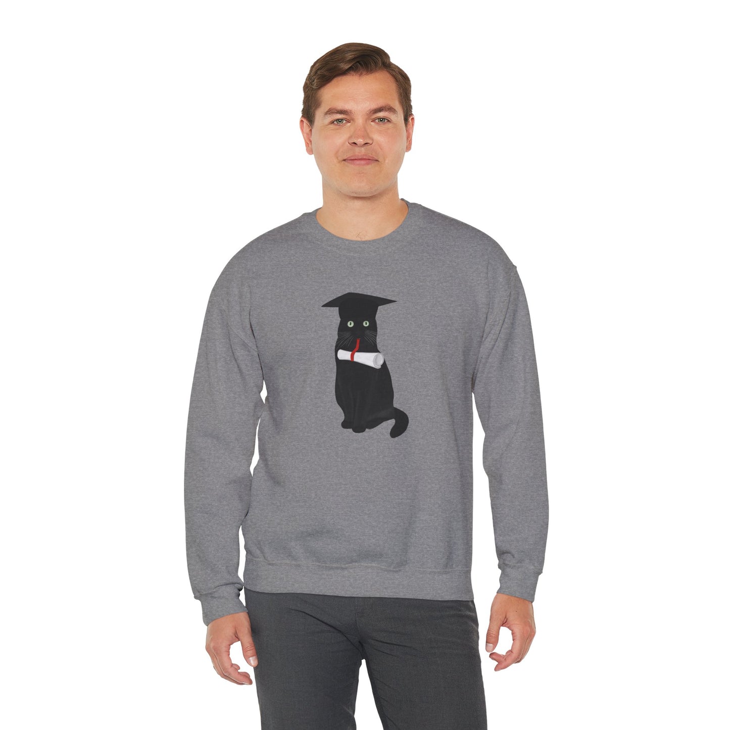 Black Cat Graduate Cat Lover Graduation Sweatshirt