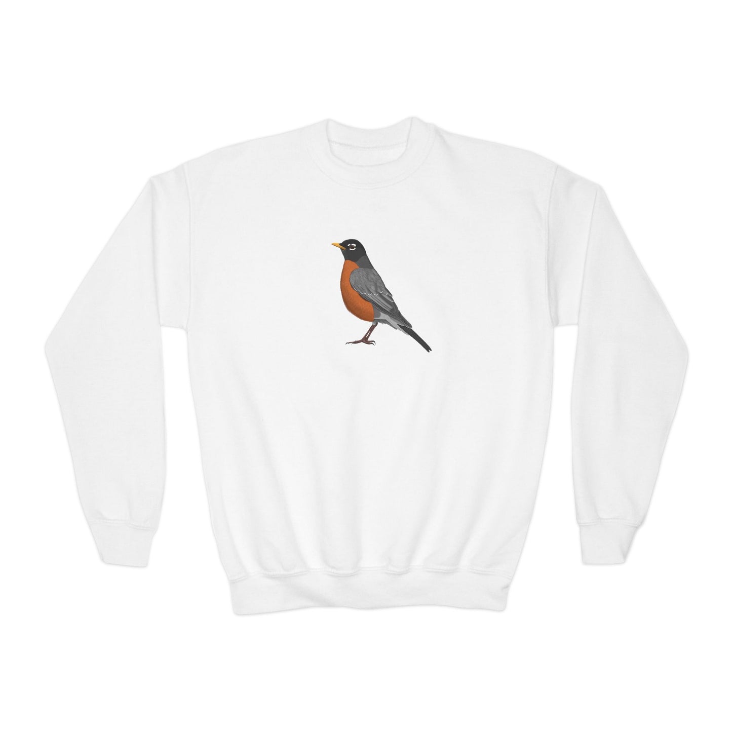 American Robin Bird Birdwatching Youth Crewneck Sweatshirt