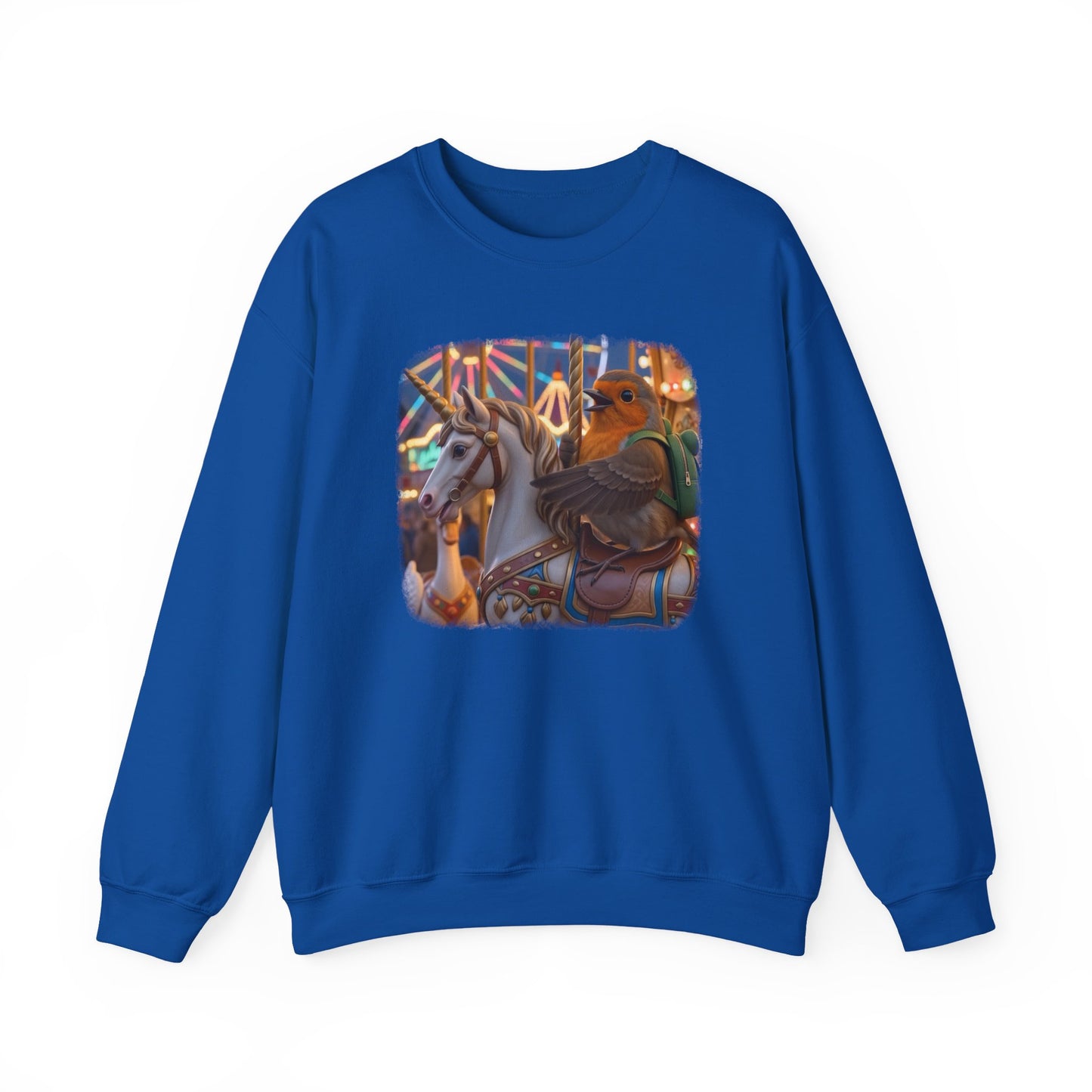 Robin Rosi Unicorn Carousel Premium Sweatshirt for Bird Lovers