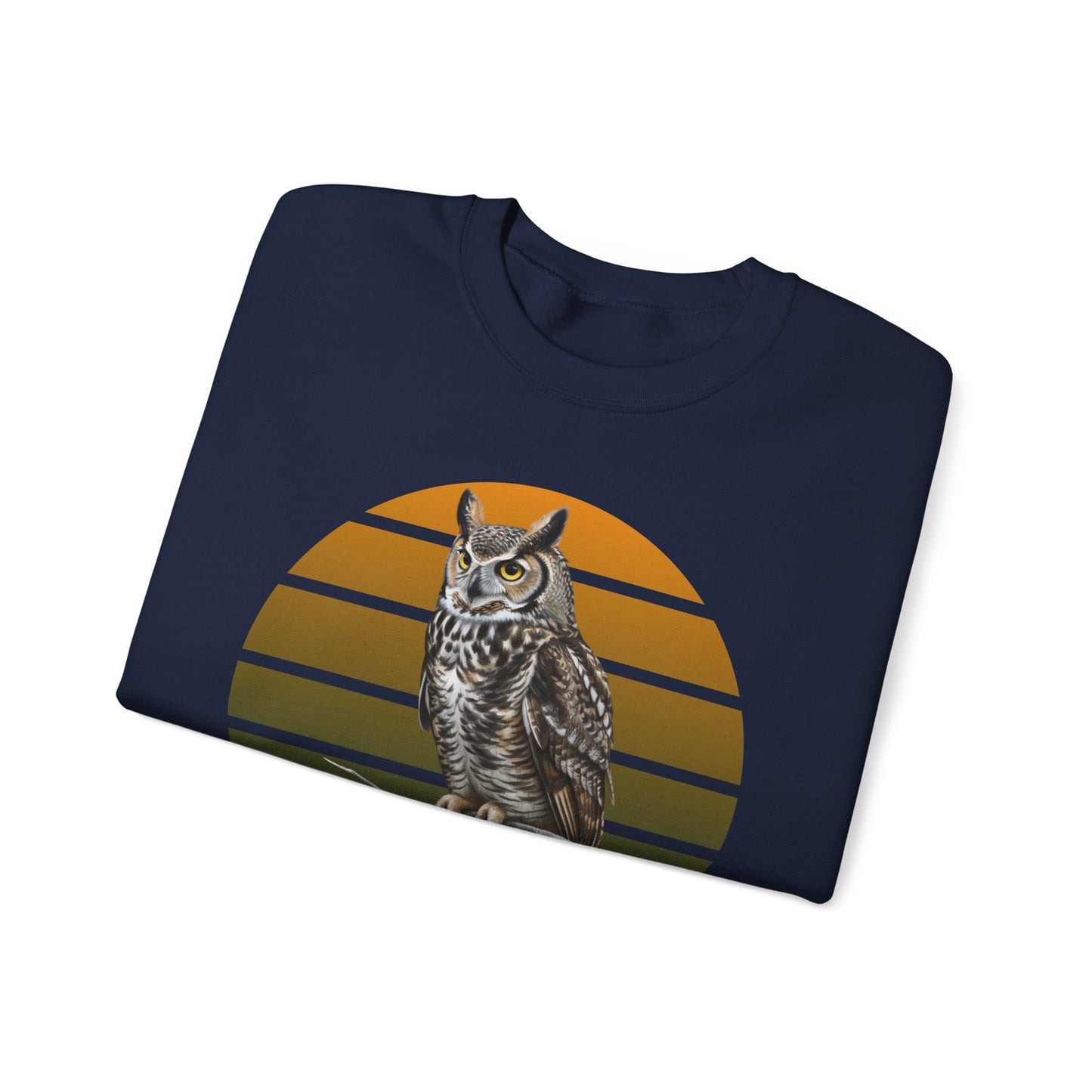 Great Horned Owl Sweatshirt | Unisex Bird of Prey Crewneck | Owl Lover & Birder Gift