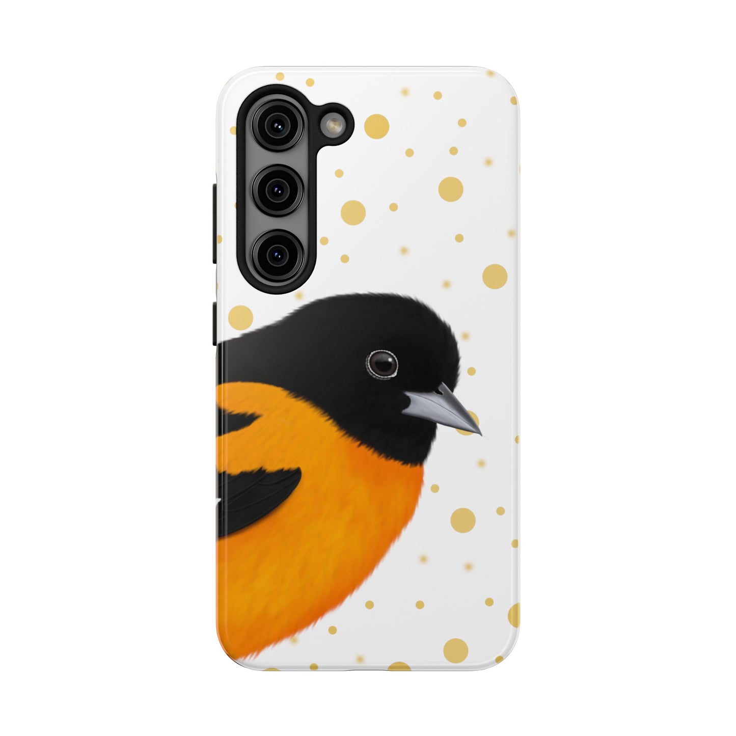 Baltimore Oriole Bird Art Tough Phone Case White