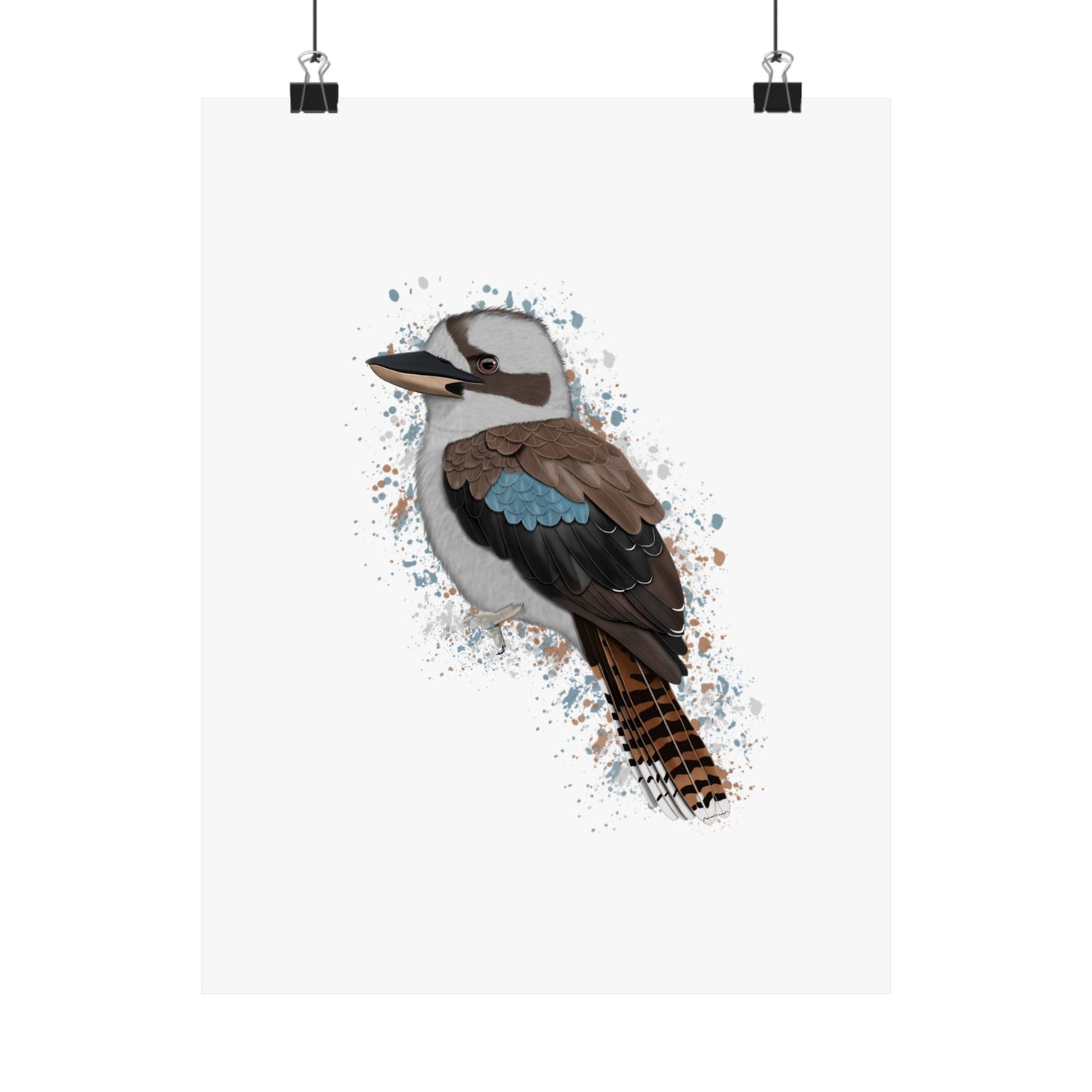 Kookaburra Bird Artwork Matte Poster