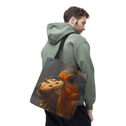 Robin Rosi Chocolate Cookie Tote Bag for Cozy Aesthetic Fans and Bird Lovers