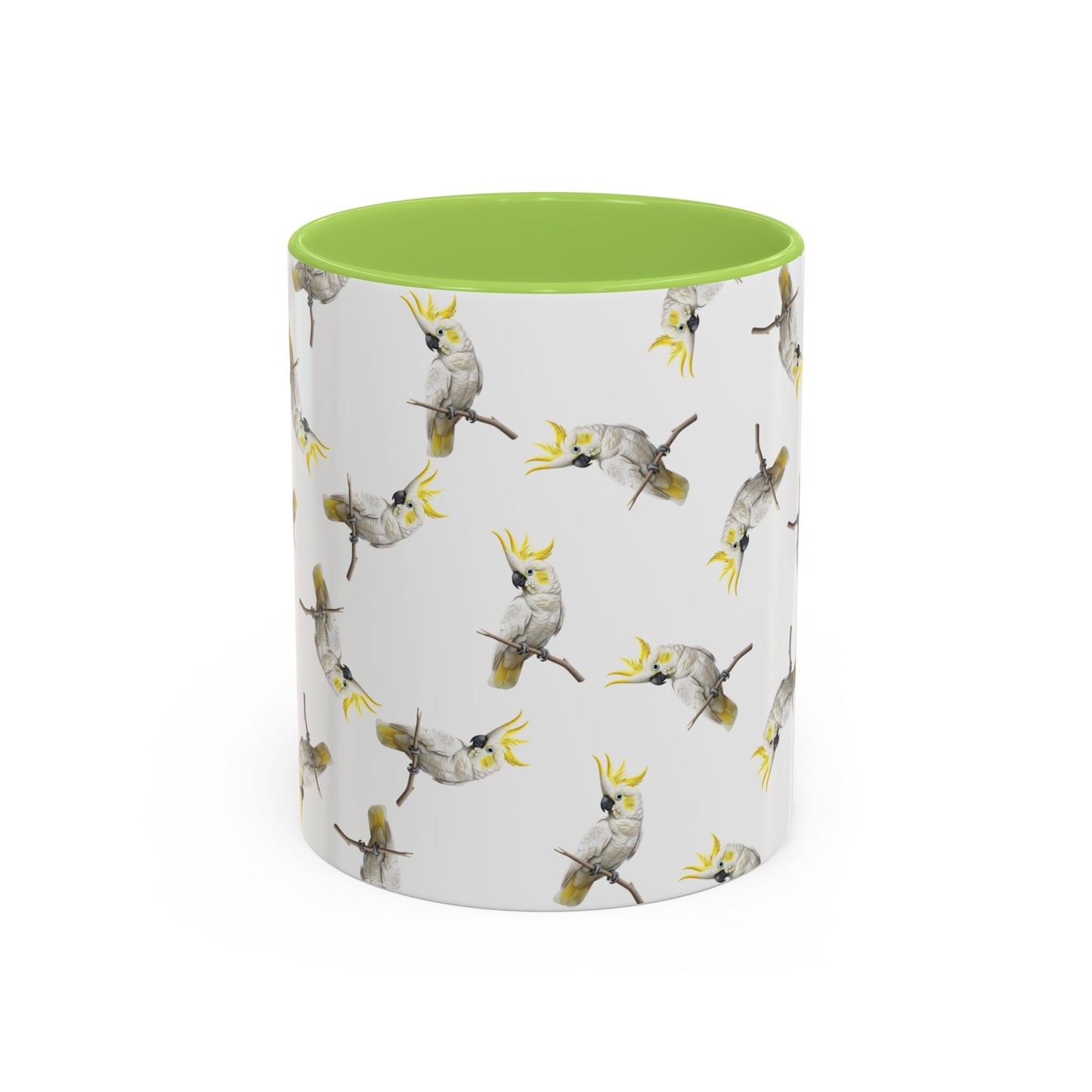 Kakadu Tasse mit Streumuster | Vogelmotiv Kaffeebecher für Vogelbeobachter & Naturfreunde