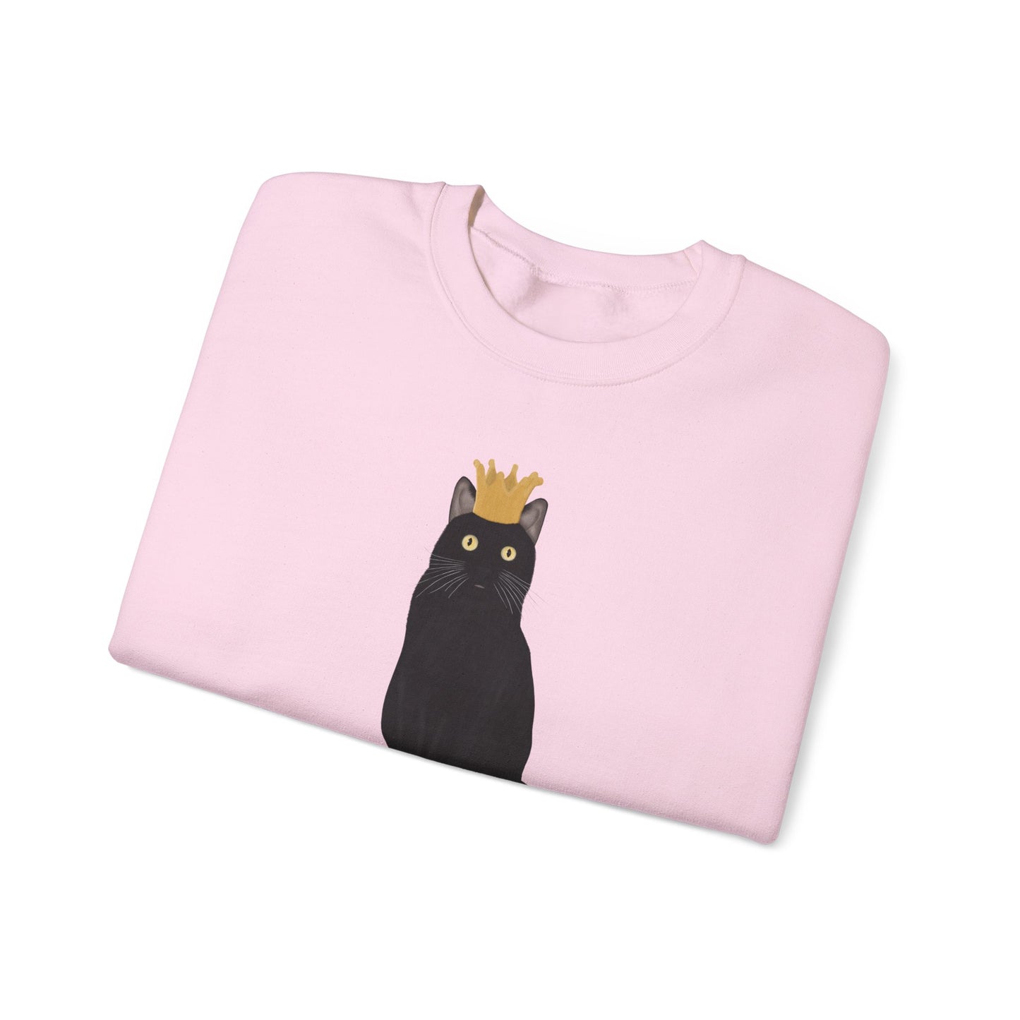 Black Cat with Crown Cat Lover Sweatshirt