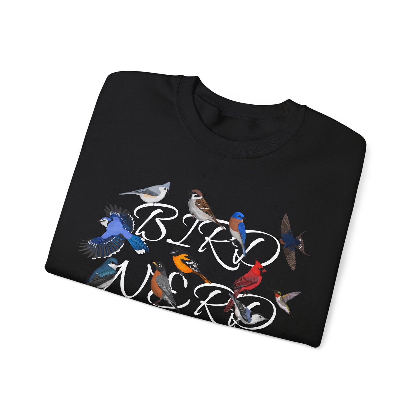 Bird Nerd Blue Jay Cardinal Hummingbird Robin Oriole Birdlover Sweatshirt