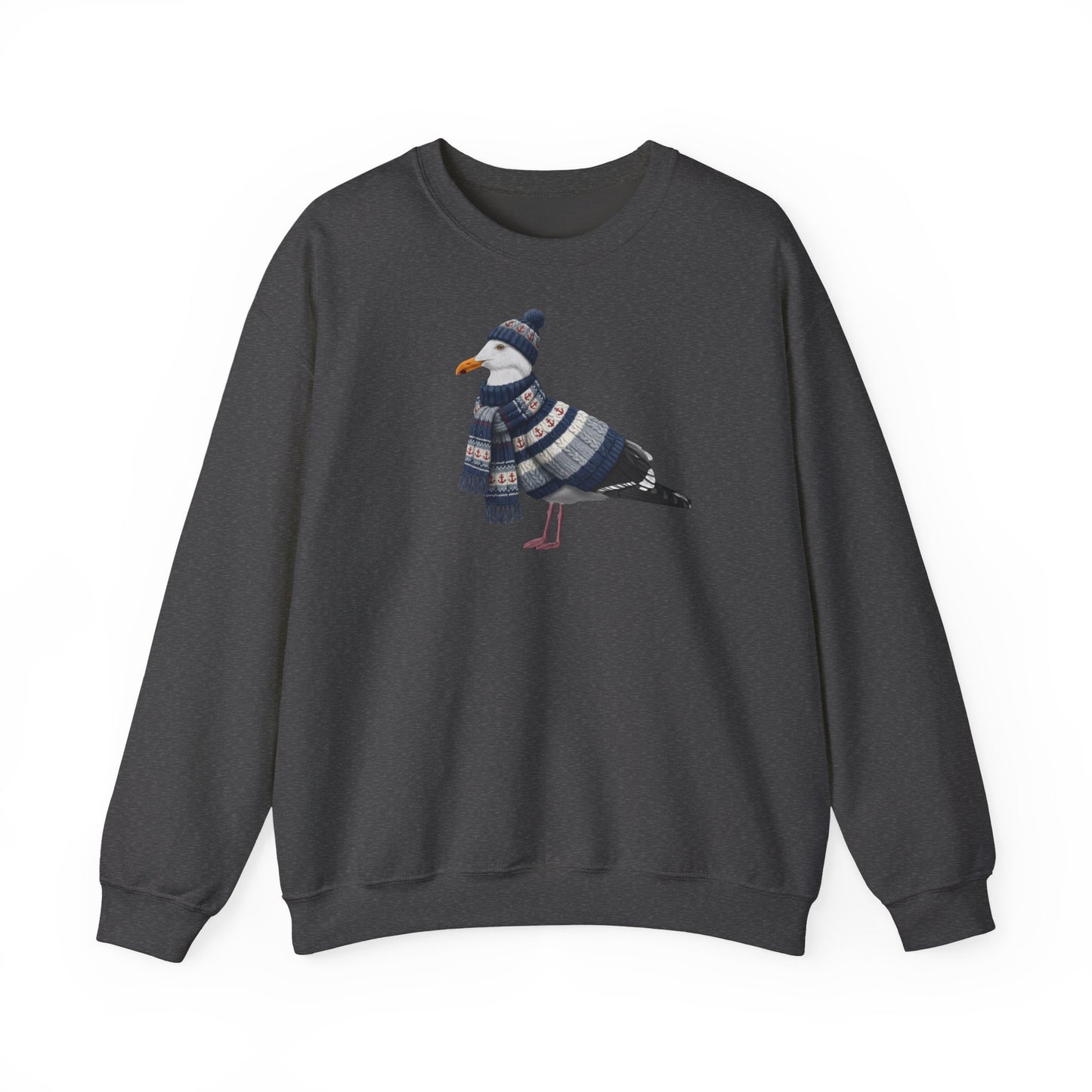 Möwe in Strick Weihnachts-Sweatshirt | Unisex Vogel Sweater für Vogelfreunde & Vogelbeobachter