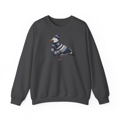 Möwe in Strick Weihnachts-Sweatshirt | Unisex Vogel Sweater für Vogelfreunde & Vogelbeobachter