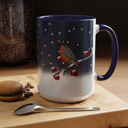 American Robin Bird Coffee Mug | Ceramic Christmas Gift for Bird Lovers