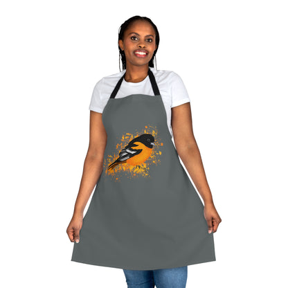 Baltimore Oriole Bird Art Apron Dark Grey