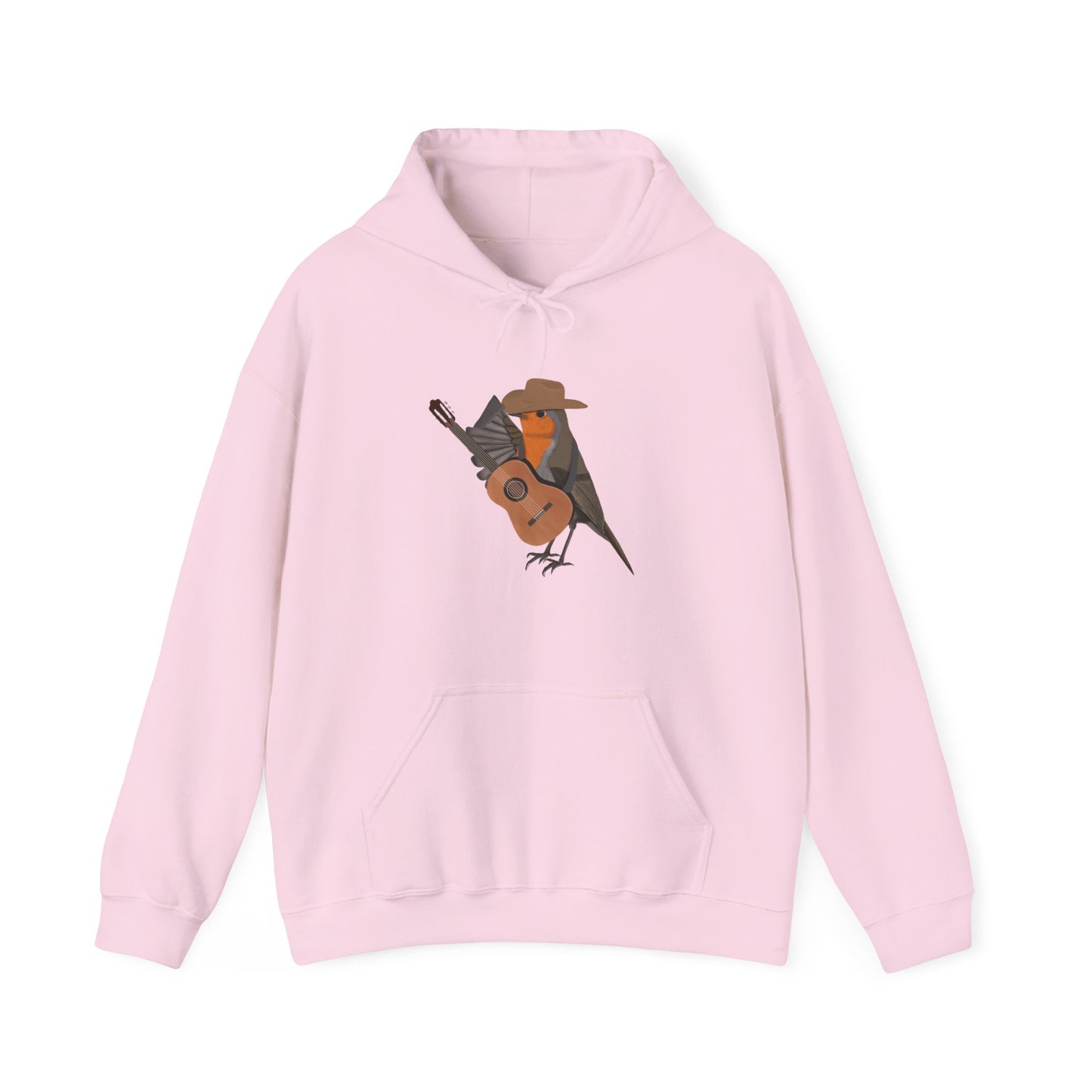 Robin with Cowboy Hat and Guitar Country Music Bird Hoodie