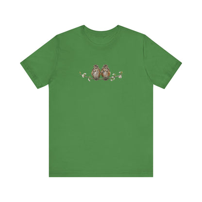 American Robin Fledgling T-Shirt | Spring Blossoms Unisex Graphic Tee for Bird Watchers