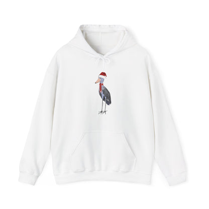 Shoebill Christmas Bird with Santa Hat Birdwatcher Birdlover Hoodie