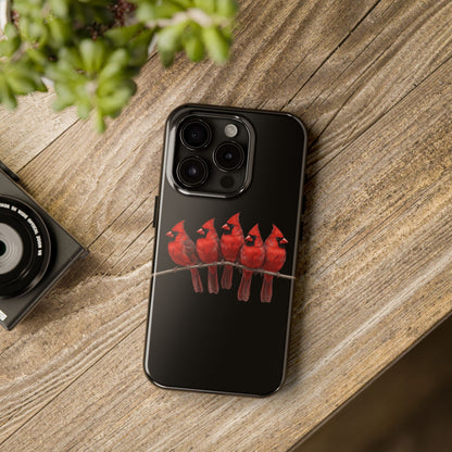 Cardinal Dual-Layer iPhone Case with Bird Art – The Perfect Gift for Ornithologists & Bird Lovers