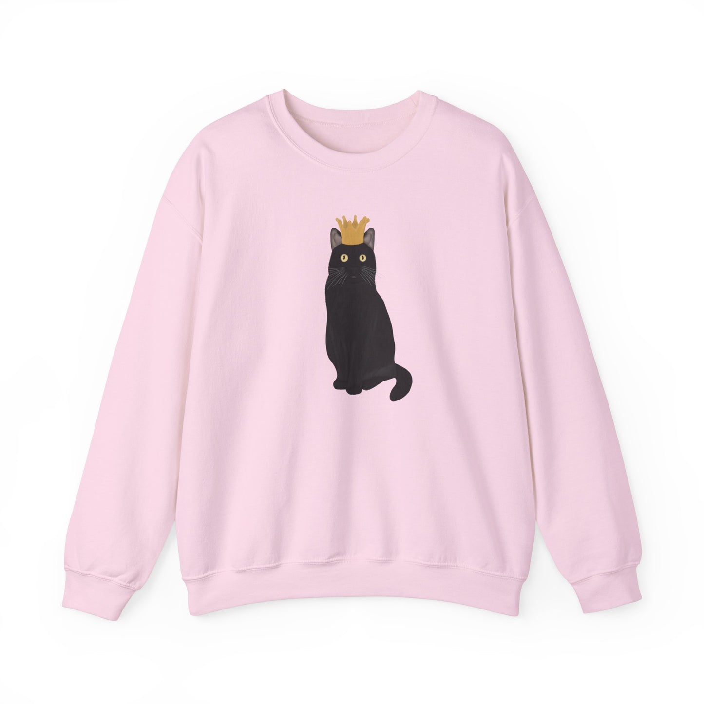 Black Cat with Crown Cat Lover Sweatshirt