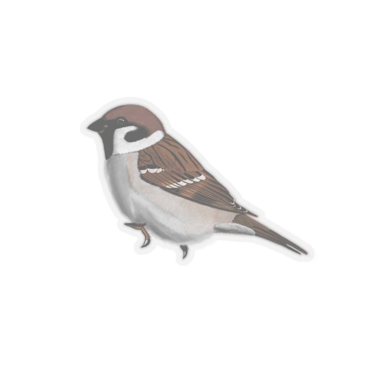 Tree Sparrow Bird Kiss-Cut Sticker