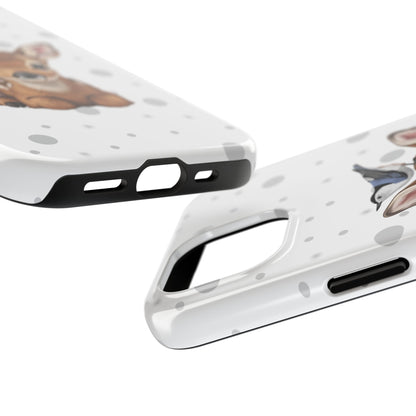 Cute Fawn with a Nuthatch Animal iPhone Case - Dual-Layer PC/TPU Protective Cover for iPhone