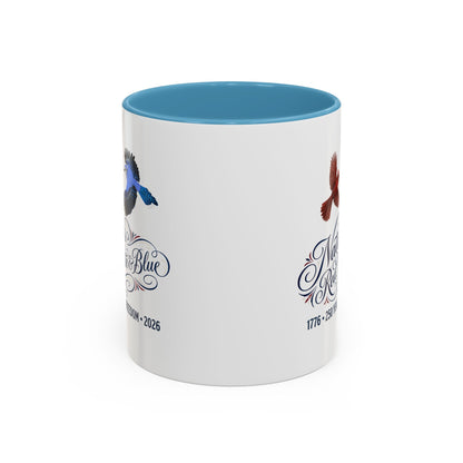 Cardinal & Blue Jay America 250 Mug | Red, White & Blue Ceramic Cup