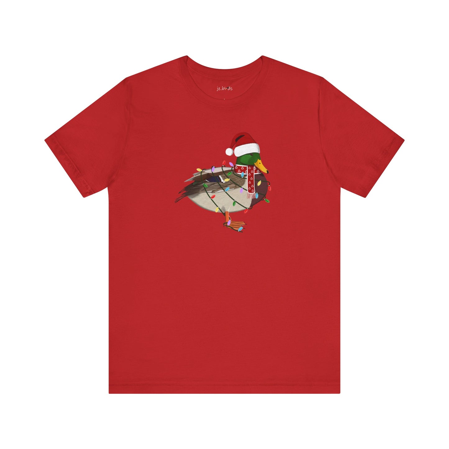 Mallard with Fairy Lights Christmas Bird T-Shirt