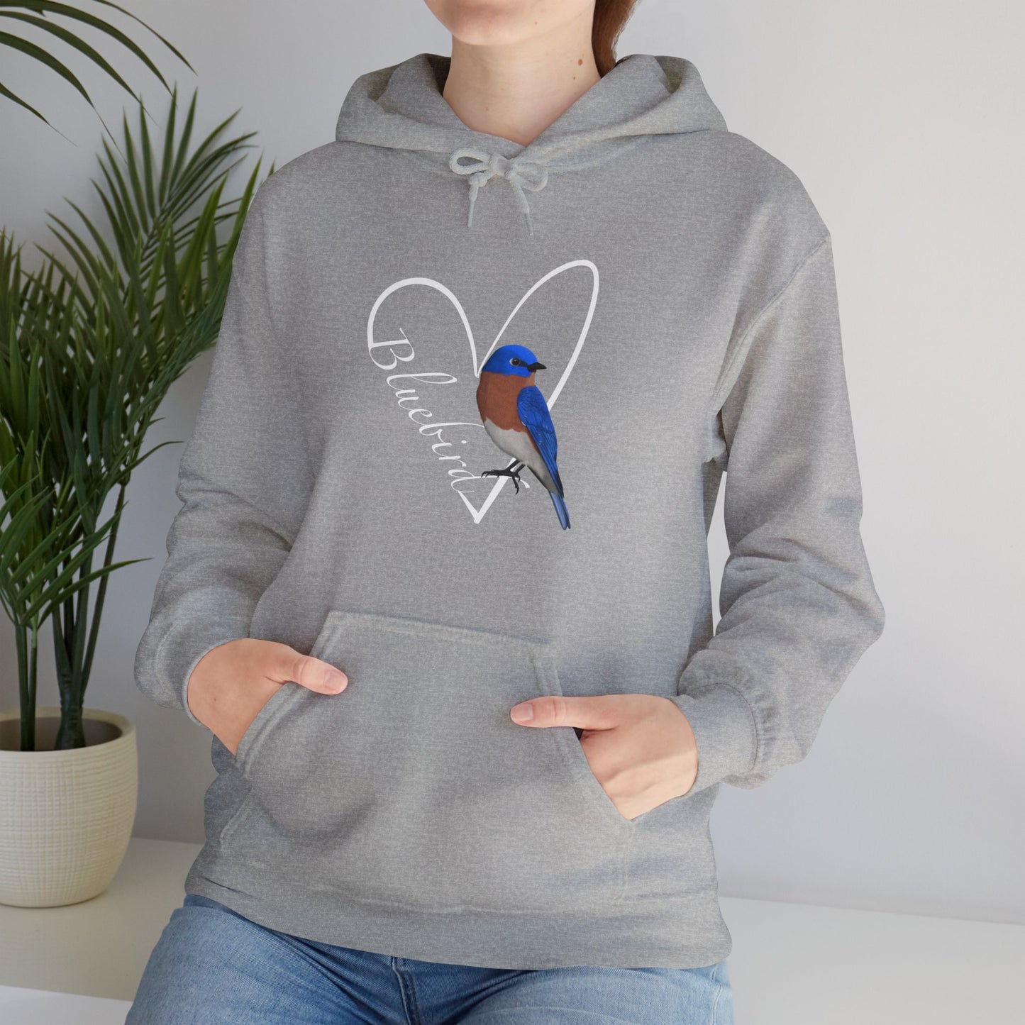 Bluebird Heart Bird Birdwatching Birdlover Hoodie