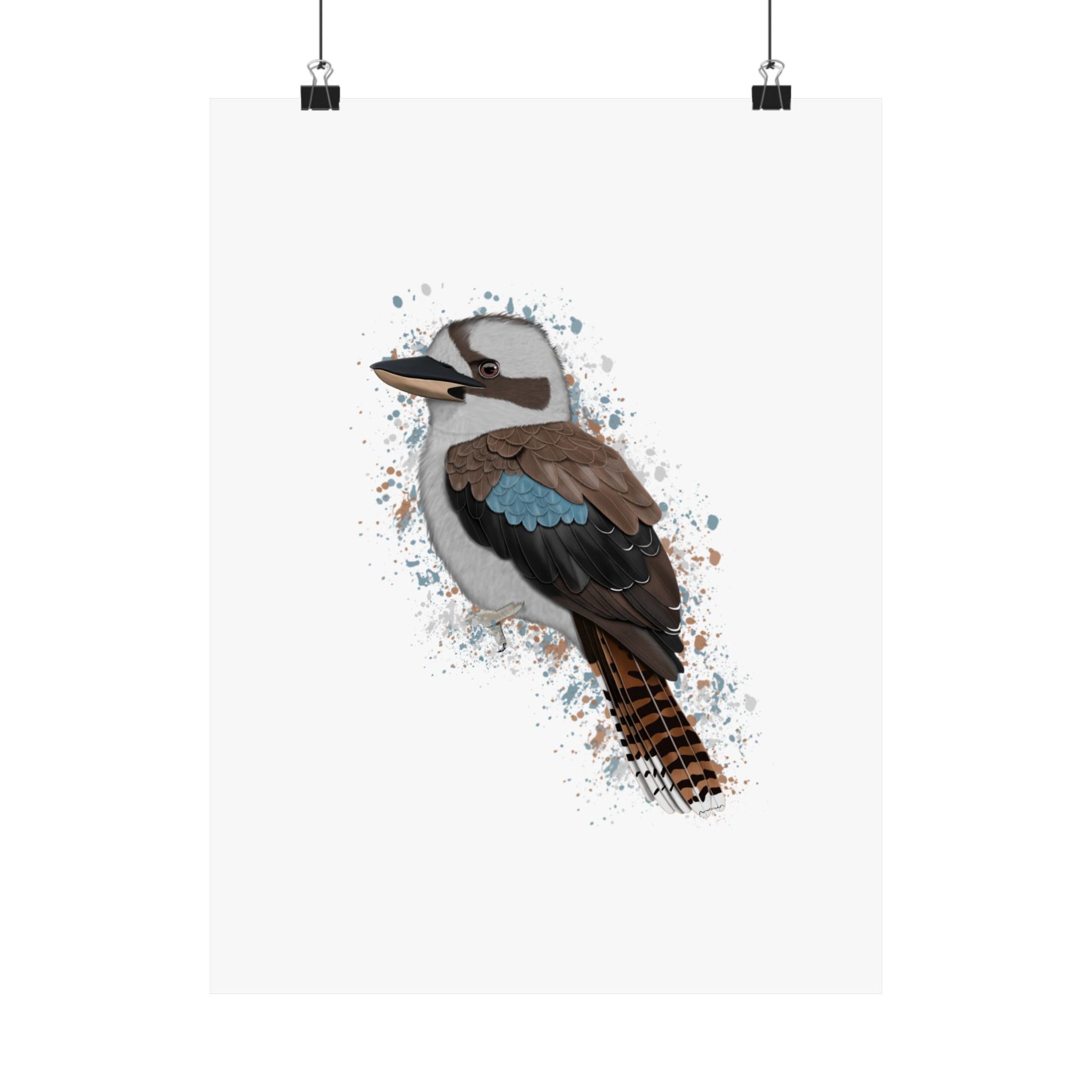 Kookaburra Bird Artwork Matte Poster –