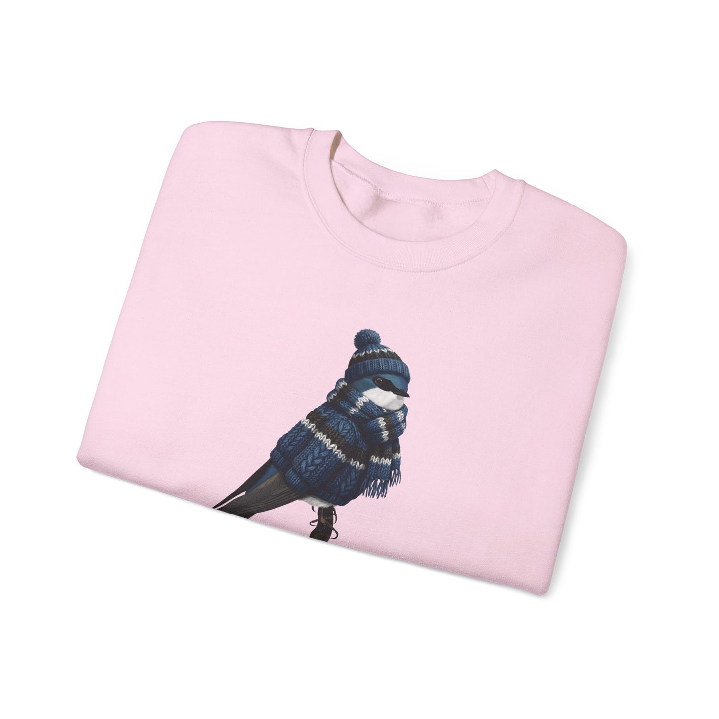 Tree Swallow Winter Sweatshirt | Bird Watcher Crewneck | Unisex Songbirds Wearing Knit Gift for Bird Lovers