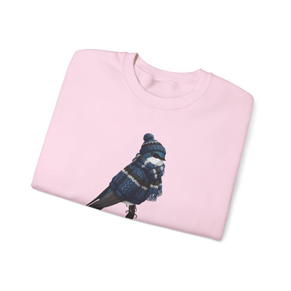 Tree Swallow Winter Sweatshirt | Bird Watcher Crewneck | Unisex Songbirds Wearing Knit Gift for Bird Lovers